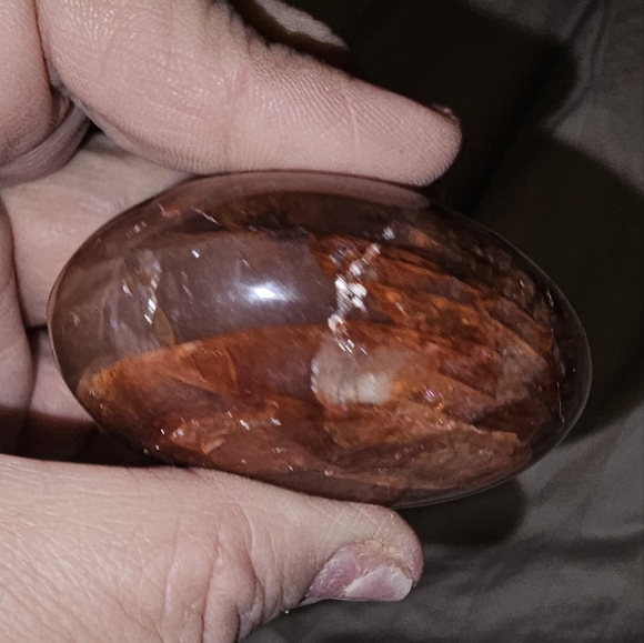 176 grams, Huge FIRE QUARTZ Palm Stone, Amazing Color & Quality, New! - Picture 15 of 16